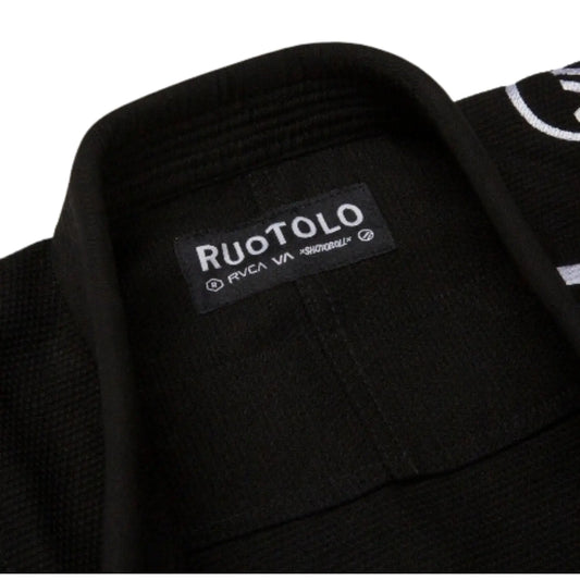 Shoyoroll RVCA x Roots BJJ Gi neck label detail