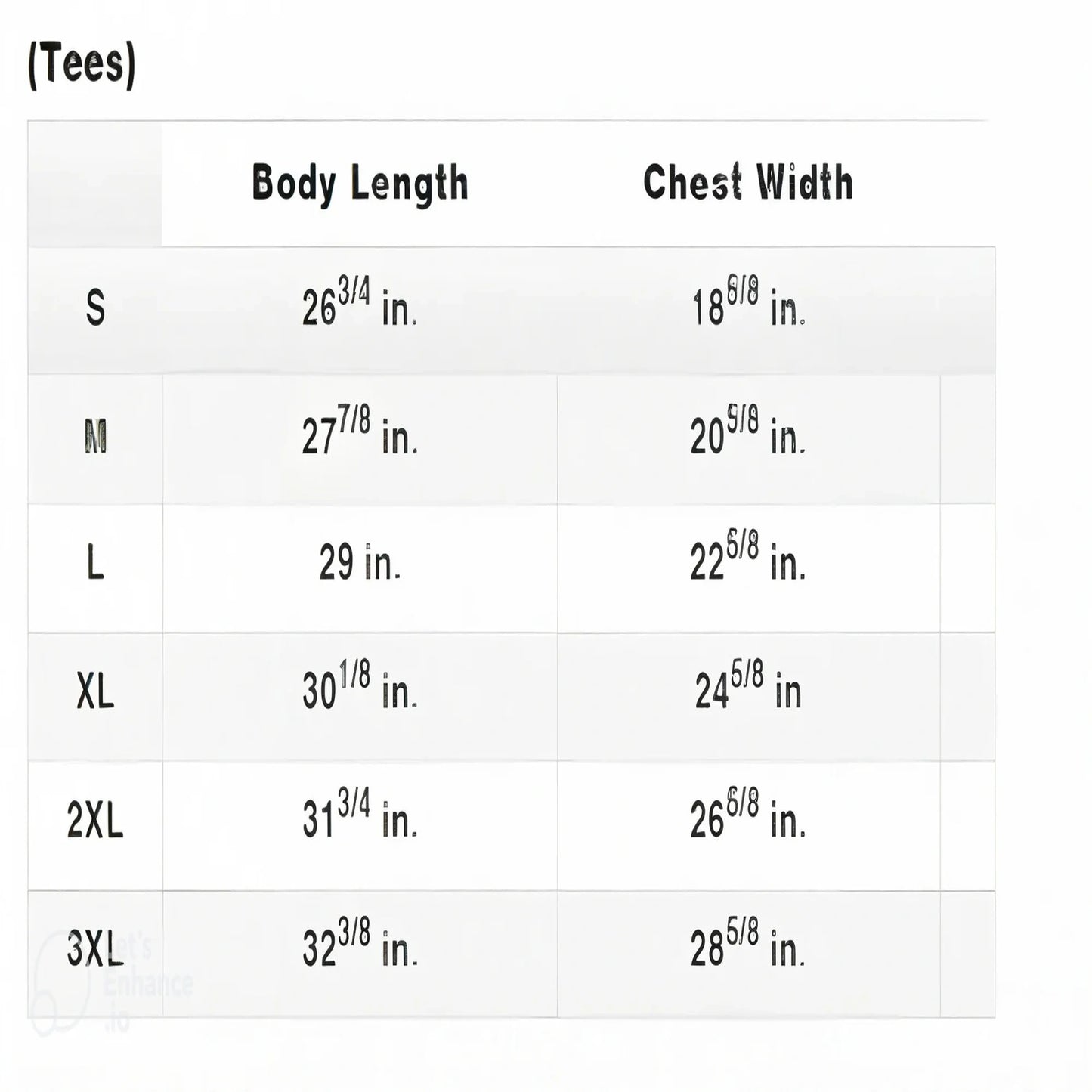 White BJJ Rash Guard 2022 short sleeve No-Gi Jiu Jitsu size chart with body length and chest width measurements