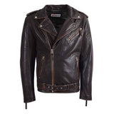 Mens Real New Zealand Leather Biker Style Jacket