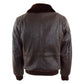 Mens Real Leather G-1 Bomber Jacket Airforce Badges FINCH Brown