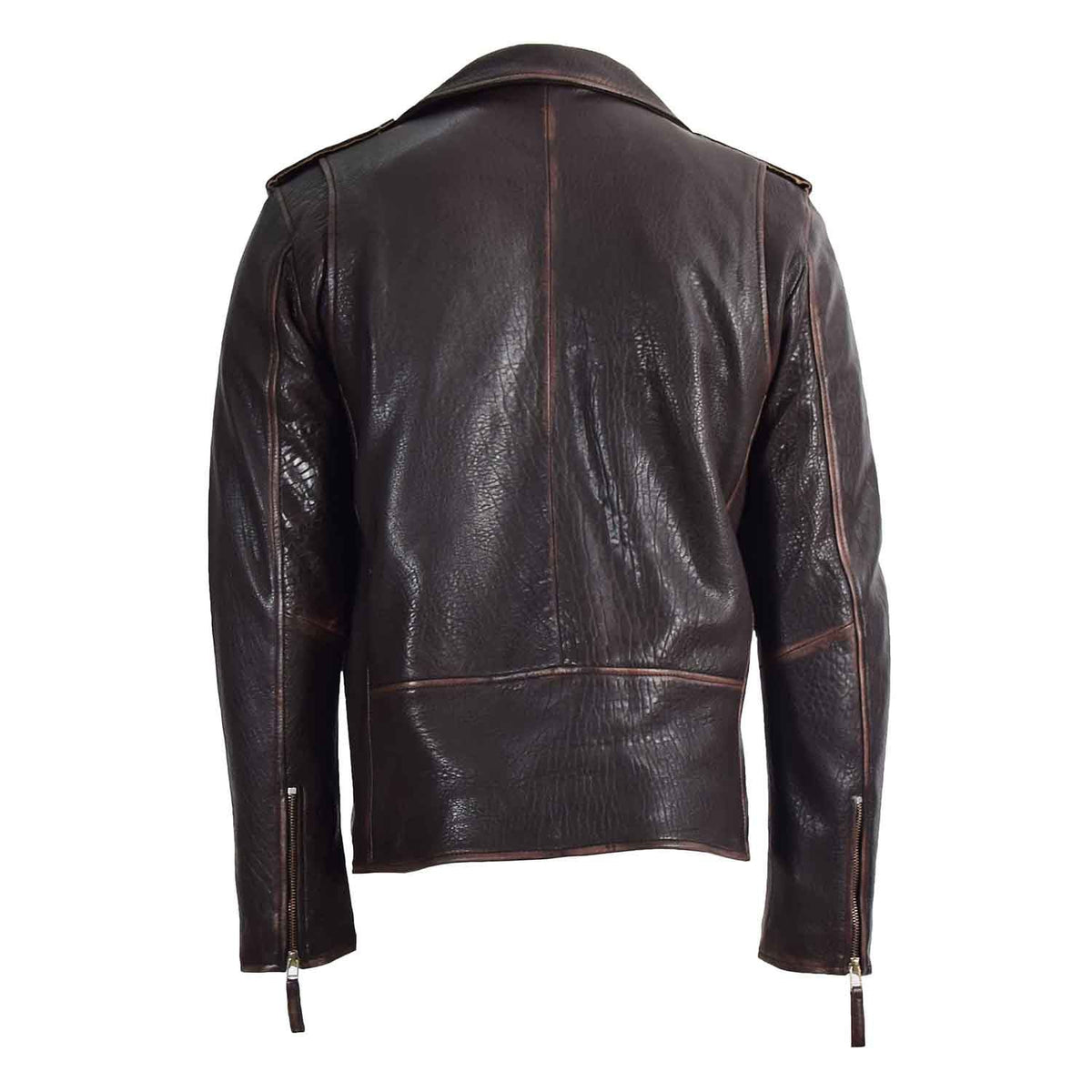 Mens Real New Zealand Leather Biker Style Jacket