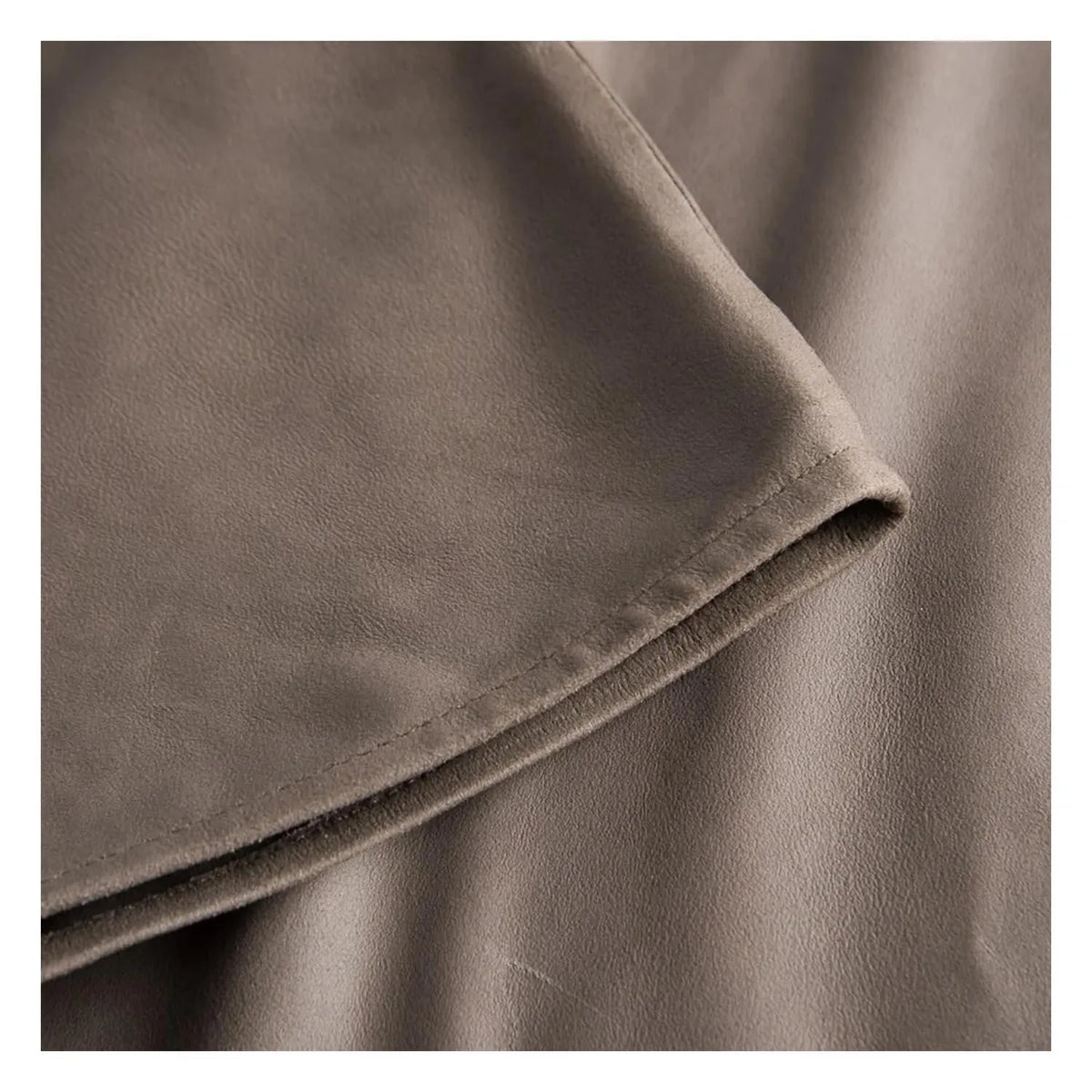 The Nero Women’s Leather Shirt Mud Grey