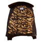 Mens Real Leather G-1 Bomber Jacket Airforce Badges FINCH Brown