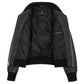 Women's Genuine Sheepskin RAF Aviator Jacket Elsie Black flat lay showing full shearling interior and premium craftsmanship