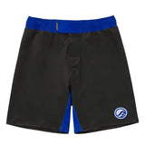 BJJ No Gi Shoyoroll Azure Competitor training fitted shorts black front view