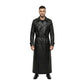 The Ashford Men's Genuine Sheepskin Black Leather Trench Coat