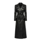 The Vivienne Women's Black Cowhide Leather Trench Coat