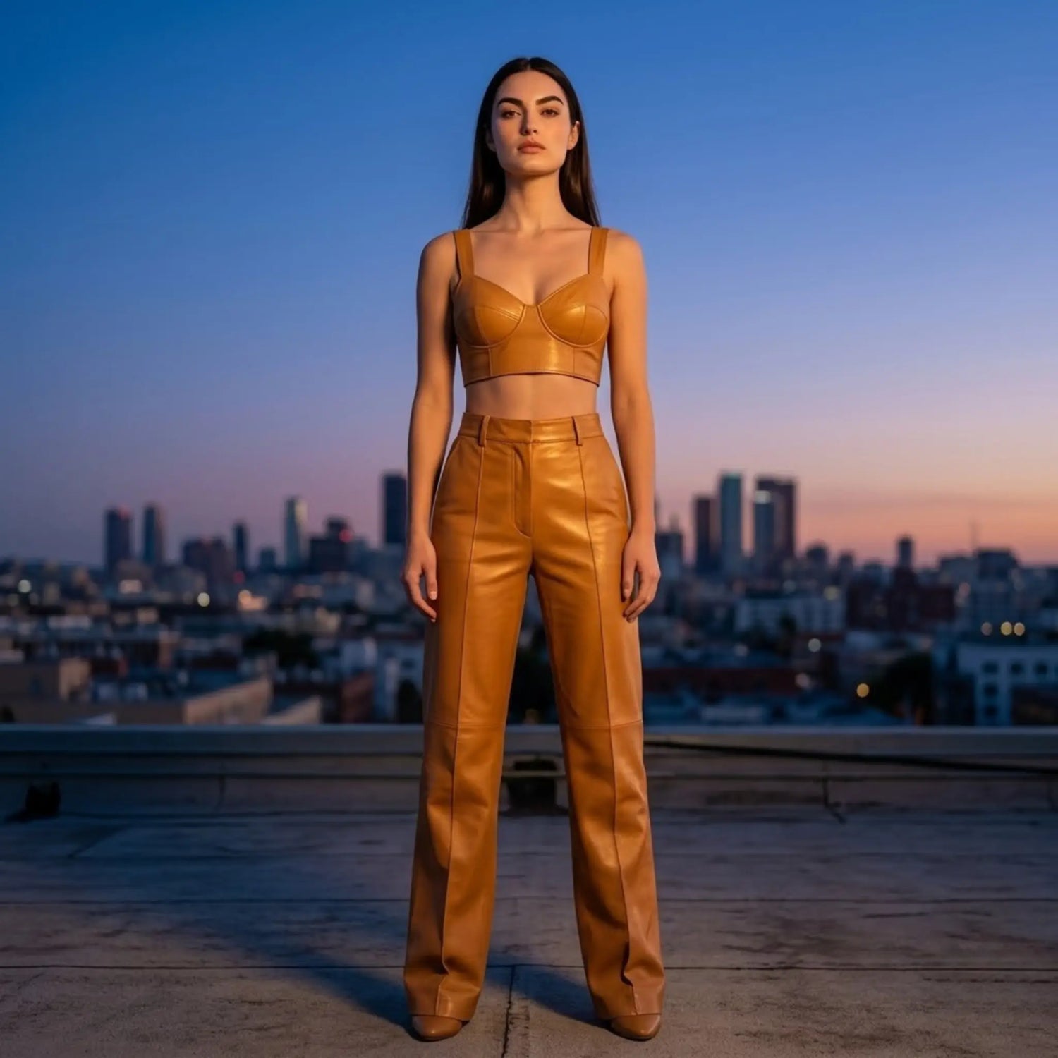 Women's Leather Bra Tops
