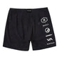 Batch 143 Malibu MMA training shorts front flat lay in black