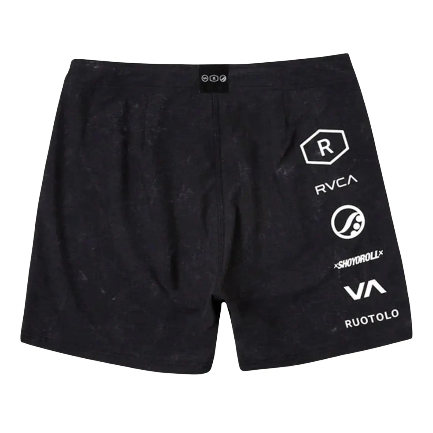 Batch 143 Malibu MMA training shorts front flat lay in black