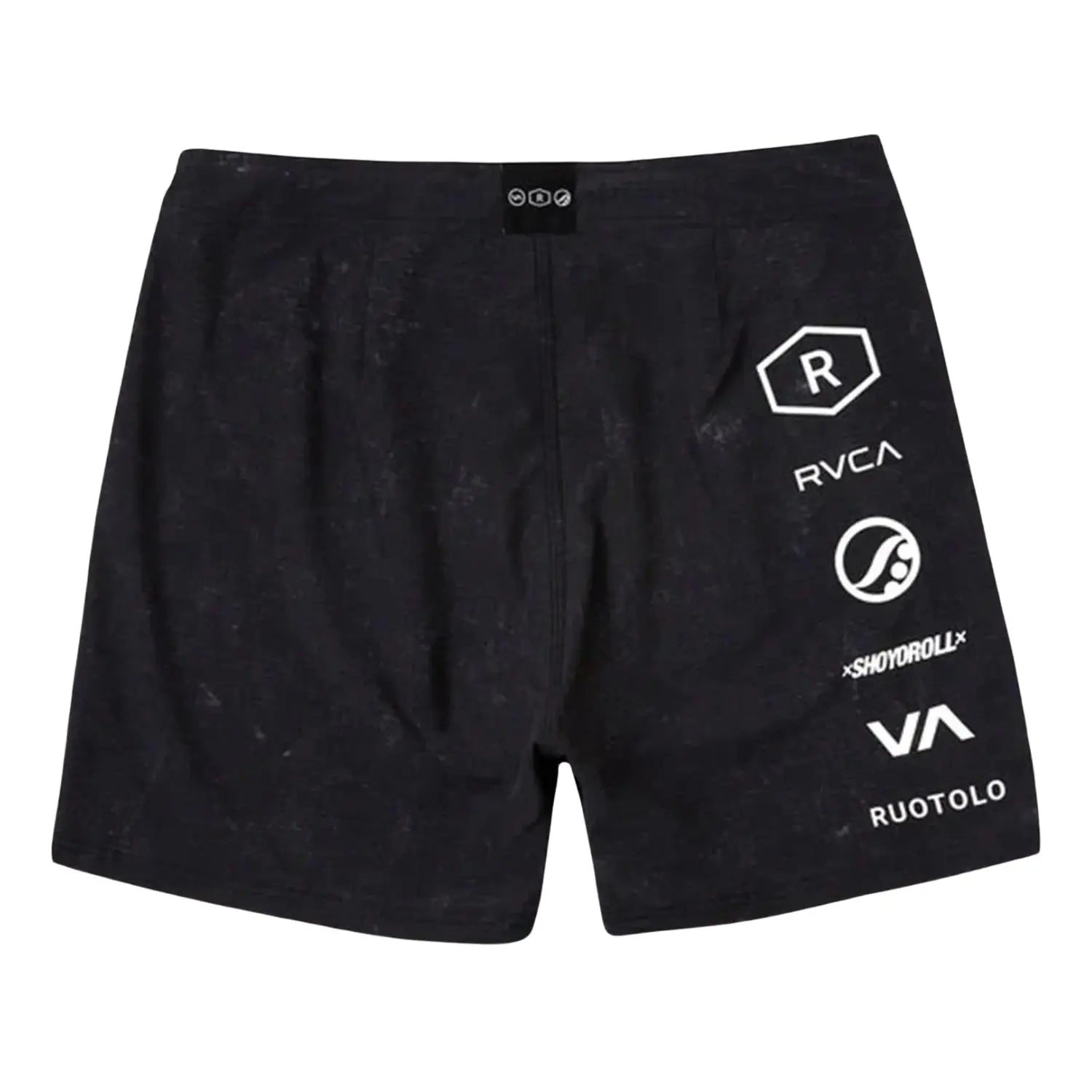 Batch 143 Malibu MMA training shorts front flat lay in black