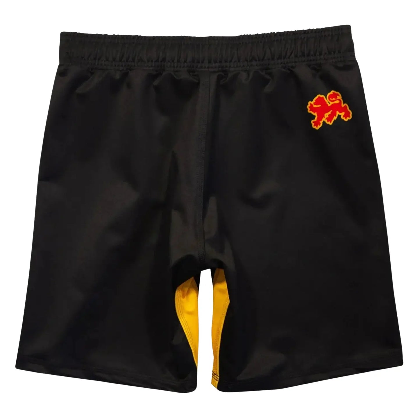 BJJ No Gi Shoyoroll Batch 146 BlackSTAR retro training fitted shorts back view in black