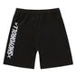 BJJ No Gi Shoyoroll RSS 23 training fitted shorts black front view