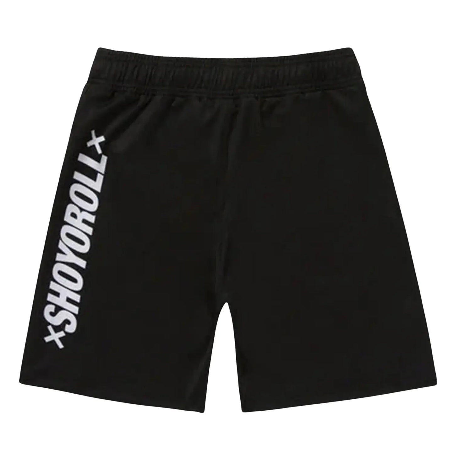 BJJ No Gi Shoyoroll RSS 23 training fitted shorts black front view