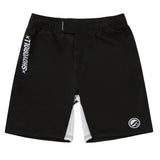BJJ No Gi Shoyoroll RSS 23 training fitted shorts black front view