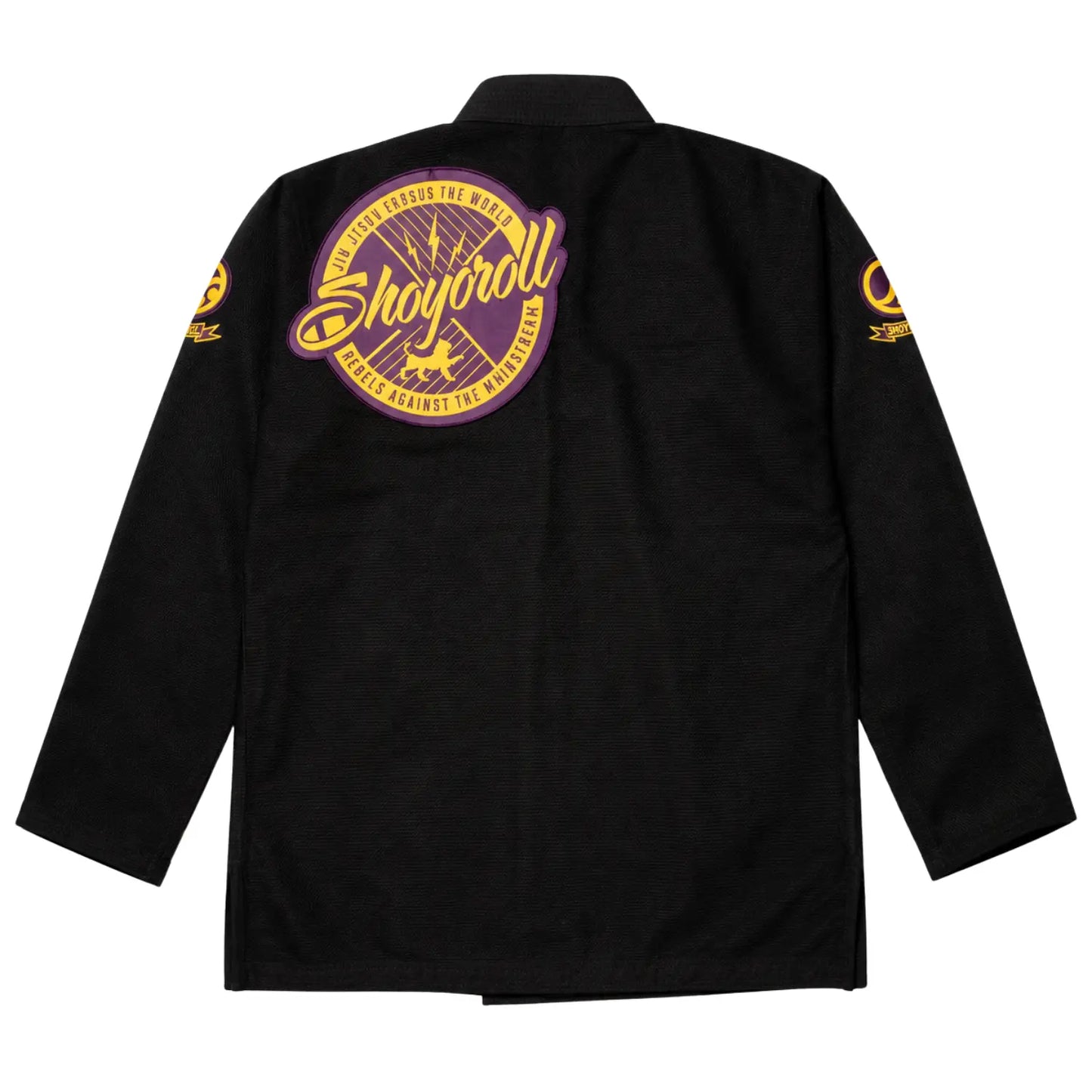 Black BJJ Gi 450 GSM back view with large Jiu-Jitsu logo
