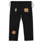 Black BJJ Gi 450 GSM pants front view with Jiu-Jitsu logo