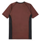 Brown No-Gi Jiu Jitsu Rash Guard short sleeve BJJ training shirt back view