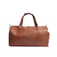 Back view of the Camel Brown Premium Pull-Up Leather Weekender Bag handcrafted from premium full-grain cowhide leather.