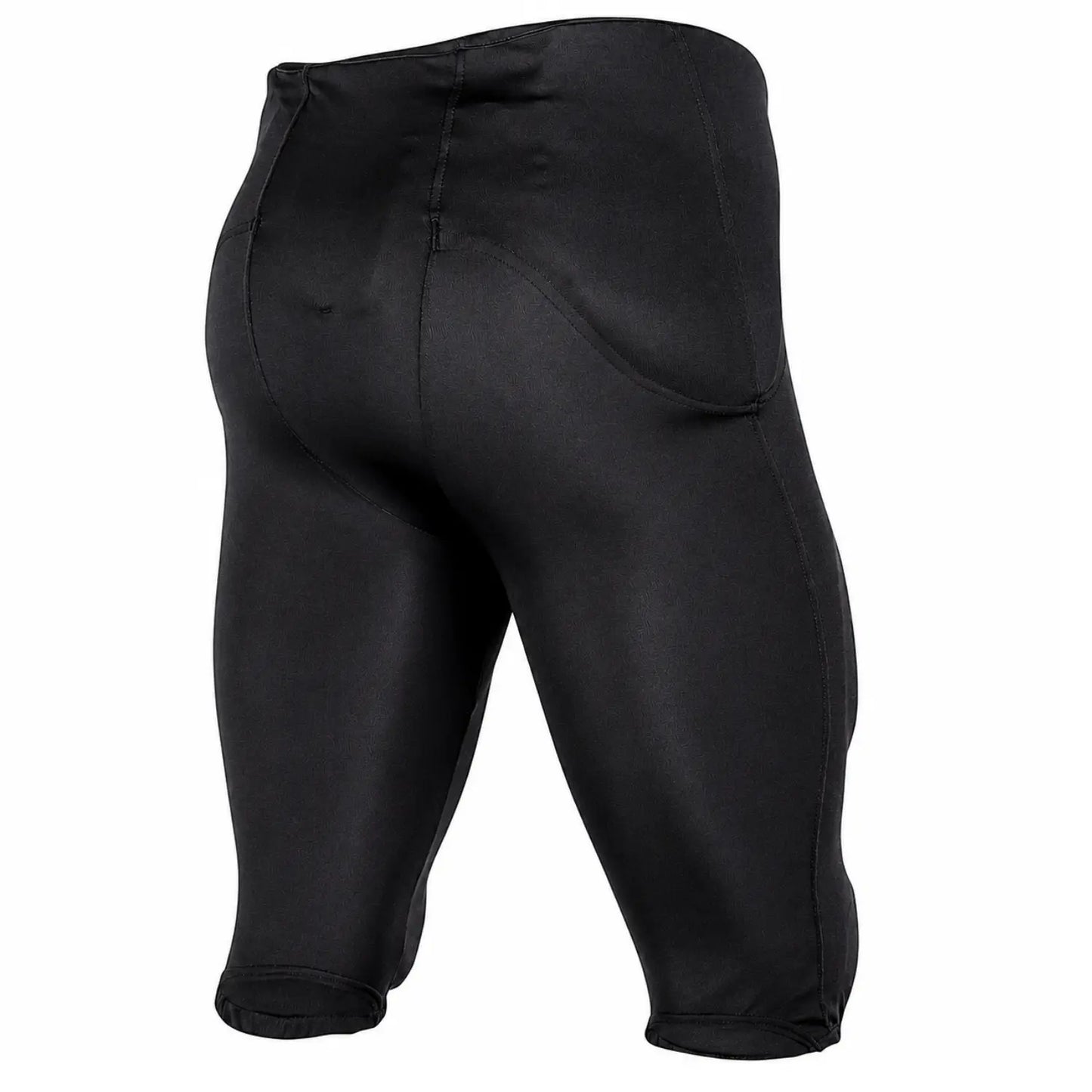 Custom American football pants featuring padded protection, flexible fabric, and reinforced stitching shown from the rear