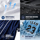 Custom baseball jersey fabric showing breathable, moisture-wicking and wrinkle-resistant features