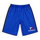 Custom blue hockey pant shells with TricoGear logo for ice hockey players
