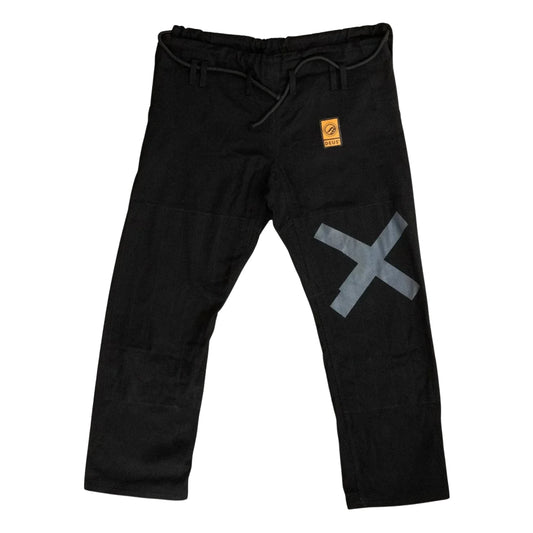 Deus Ex Machina x Shoyoroll black BJJ Gi pants with drawstring waist and graphic detailing