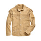 Men’s brown western suede leather jacket with fringe details, front view