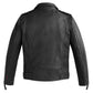 Men’s classic biker leather jacket back view