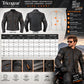 Men’s Street motorcycle matte black leather armored jacket size chart