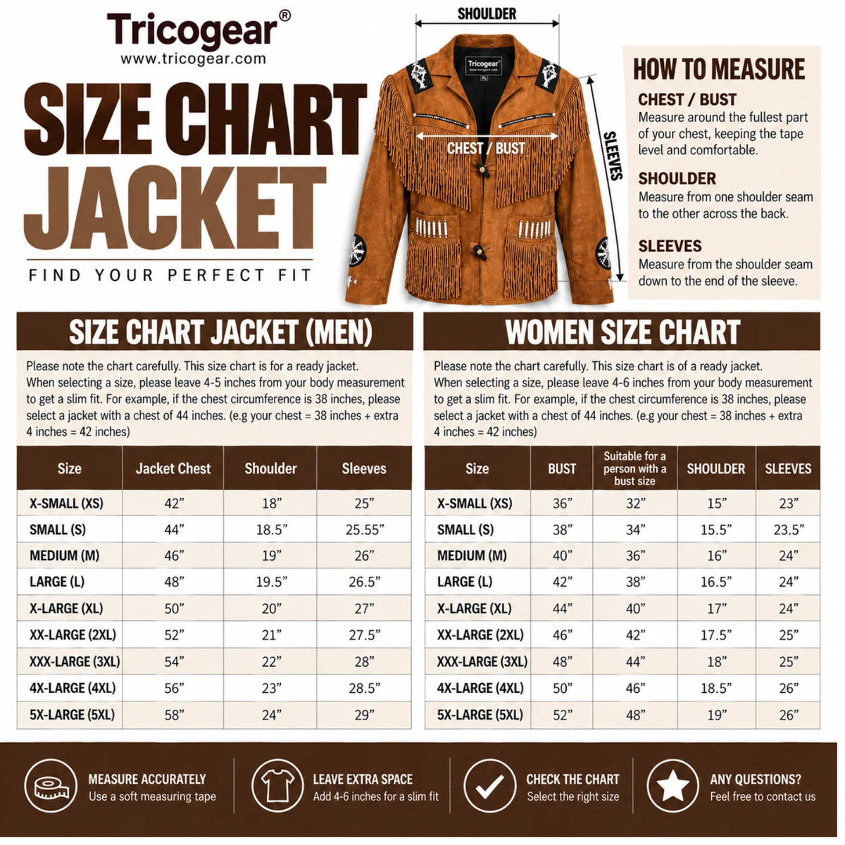 Men’s Brown Western Suede Leather Jacket – Fringe & White Bead Embellished Cowboy Jacket