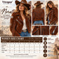 Nora Brown studded suede leather jacket women’s size chart with fringe western design