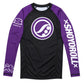 Purple BJJ Rash Guard 2015 Q3 long sleeve No-Gi Jiu Jitsu training shirt front view