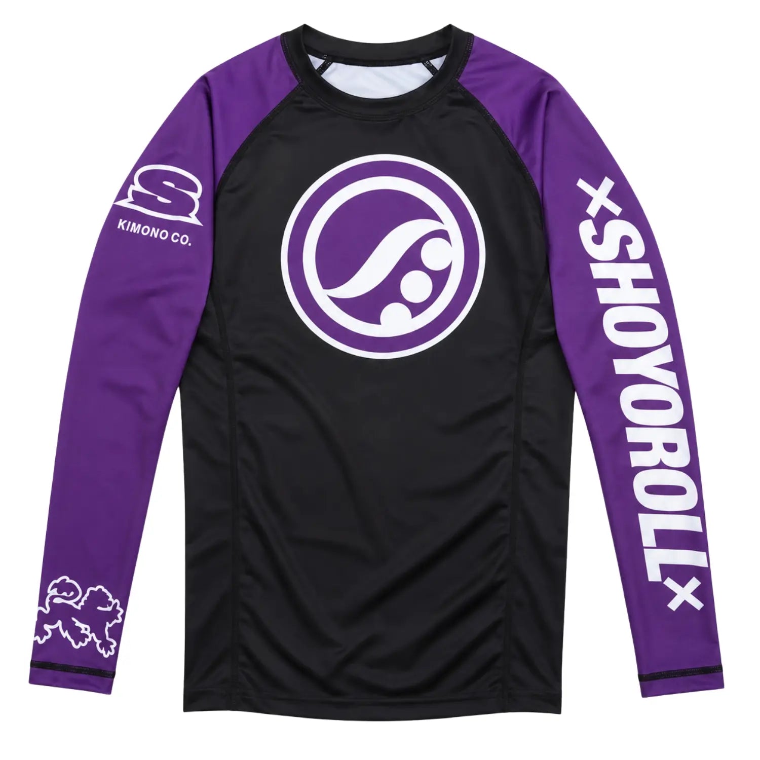 Purple BJJ Rash Guard 2015 Q3 long sleeve No-Gi Jiu Jitsu training shirt front view