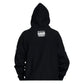 RVCA x Shoyoroll Defer Vaxsyr black fleece hoodie back view with collaboration graphic