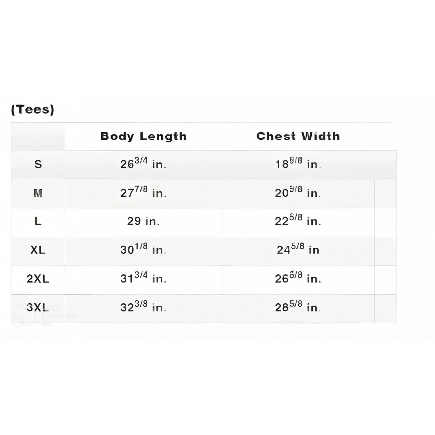 Shoyoroll 2019 CS Q1 BJJ training rash guard size chart showing body length and chest width for S to 3XL