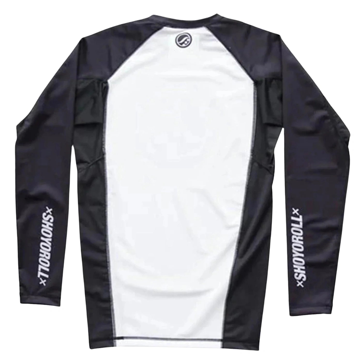 Shoyoroll 2019 CS Q1 black and white long sleeve BJJ training rash guard back view