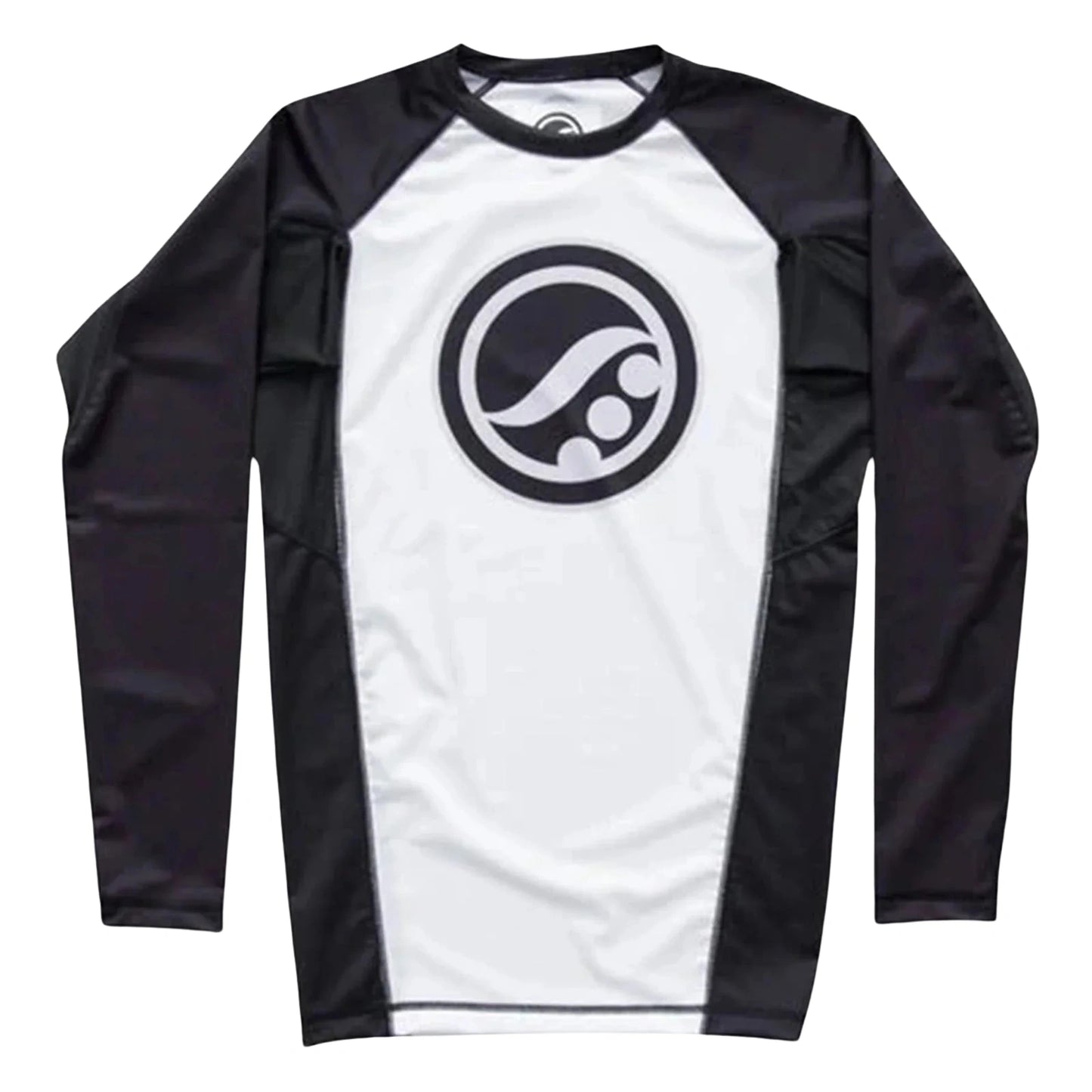 Shoyoroll 2019 CS Q1 black and white long sleeve BJJ training rash guard front view