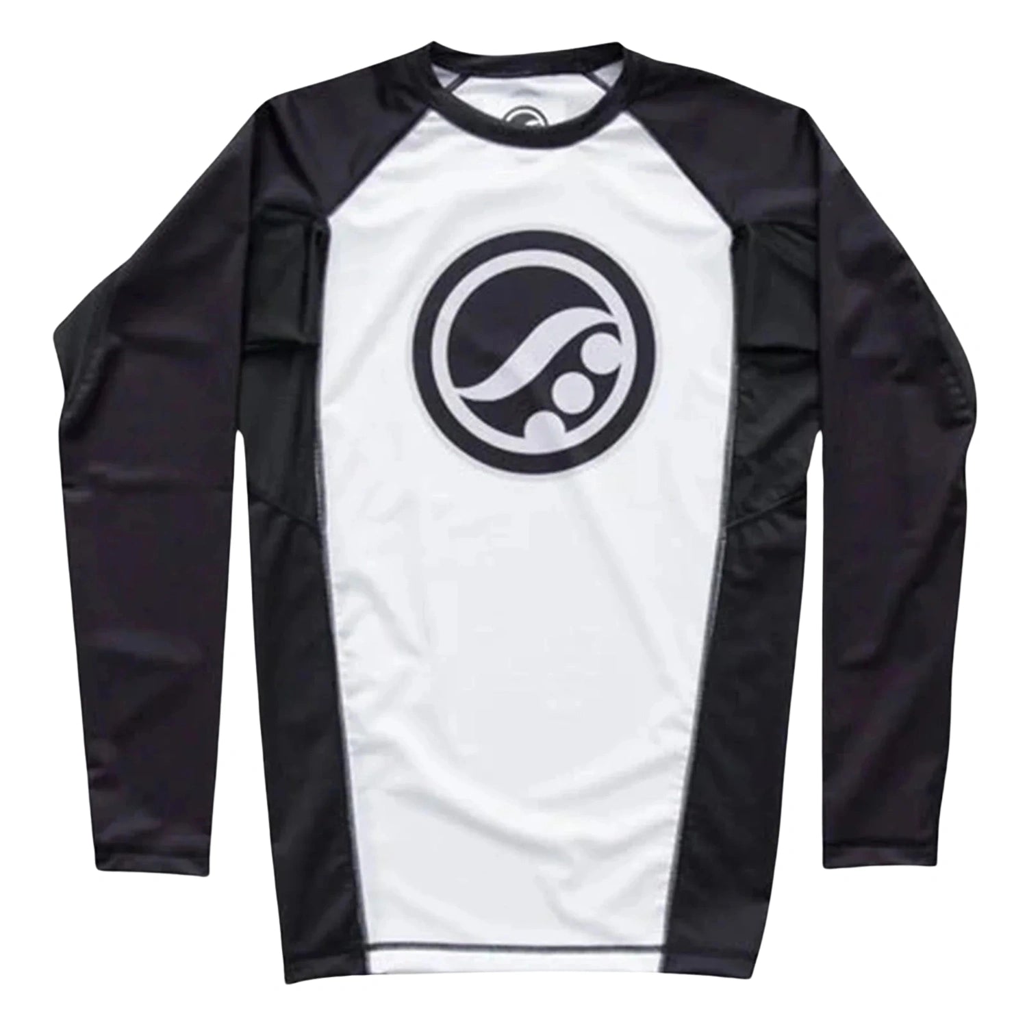 Shoyoroll 2019 CS Q1 black and white long sleeve BJJ training rash guard front view