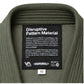 Shoyoroll Batch 114 RVCA x DPM olive BJJ gi collar and DPM label detail