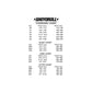 Shoyoroll Batch 115 RVCA x Heartbreakers BJJ Gi size chart with standard, husky, long, and fitted sizes