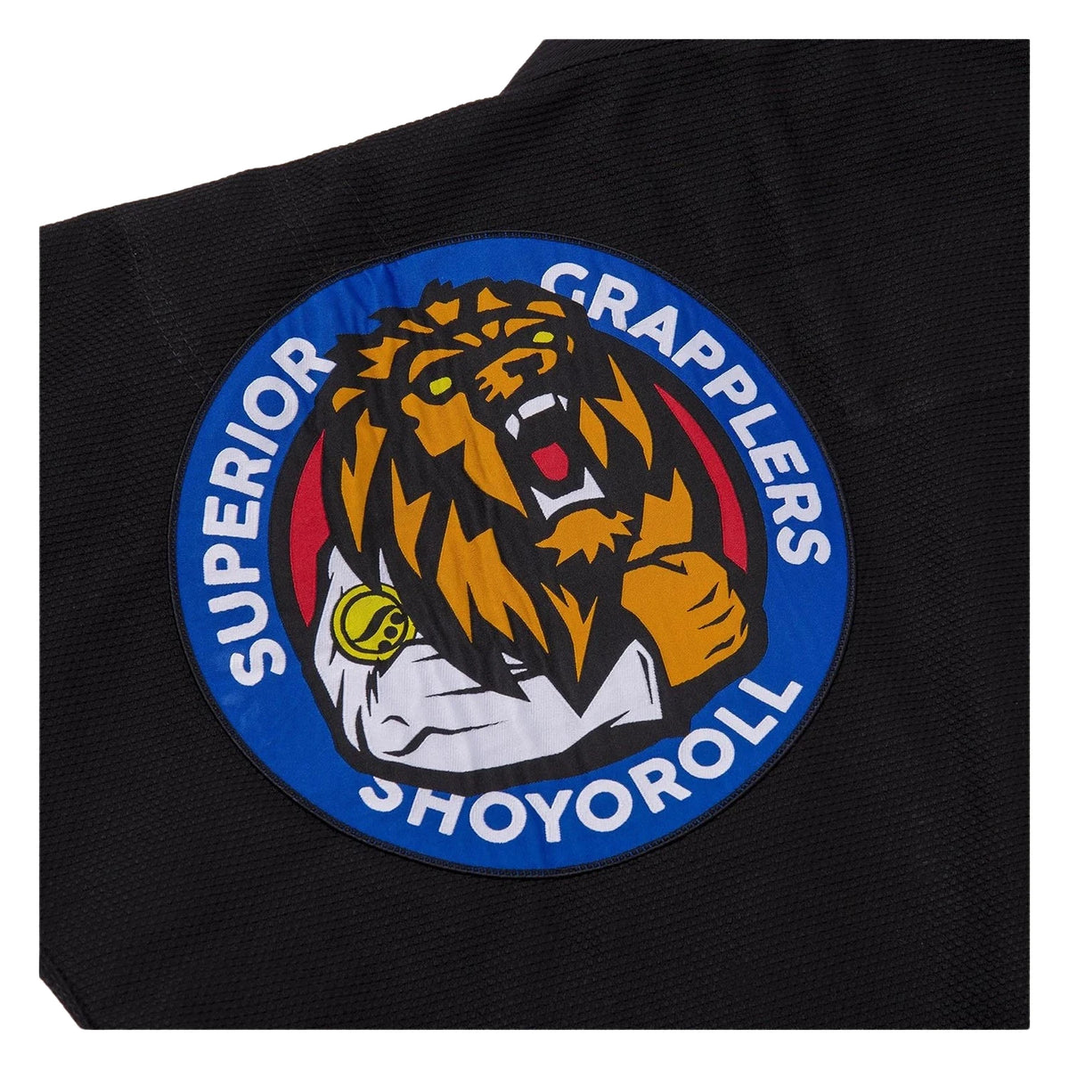Shoyoroll Batch 124 Federation V2 black BJJ gi collar and embroidery detail
