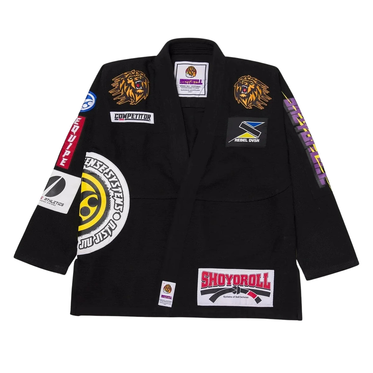 Shoyoroll Batch 124 Federation V2 black BJJ gi front view