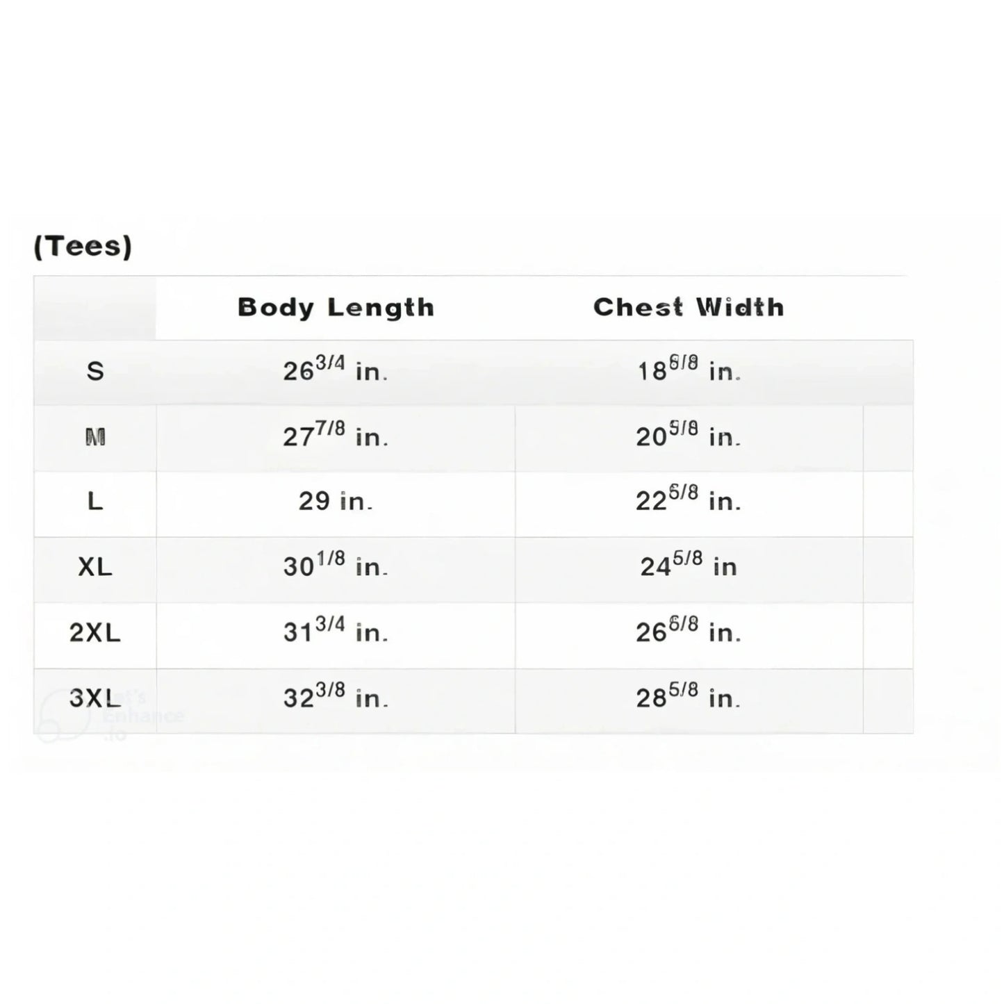 Shoyoroll Batch 146 BlackSTAR Retro BJJ rash guard size chart with body length and chest width measurements