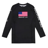Shoyoroll Batch 151 LS24 Americana long sleeve BJJ training rash guard with USA flag graphic