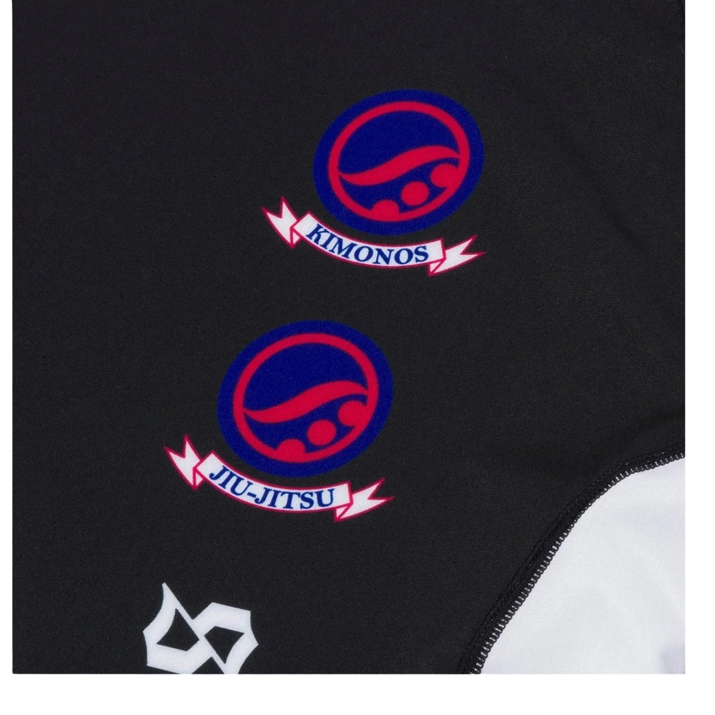 Shoyoroll Batch 151 Americana rash guard Kimonos and Jiu-Jitsu logo detail