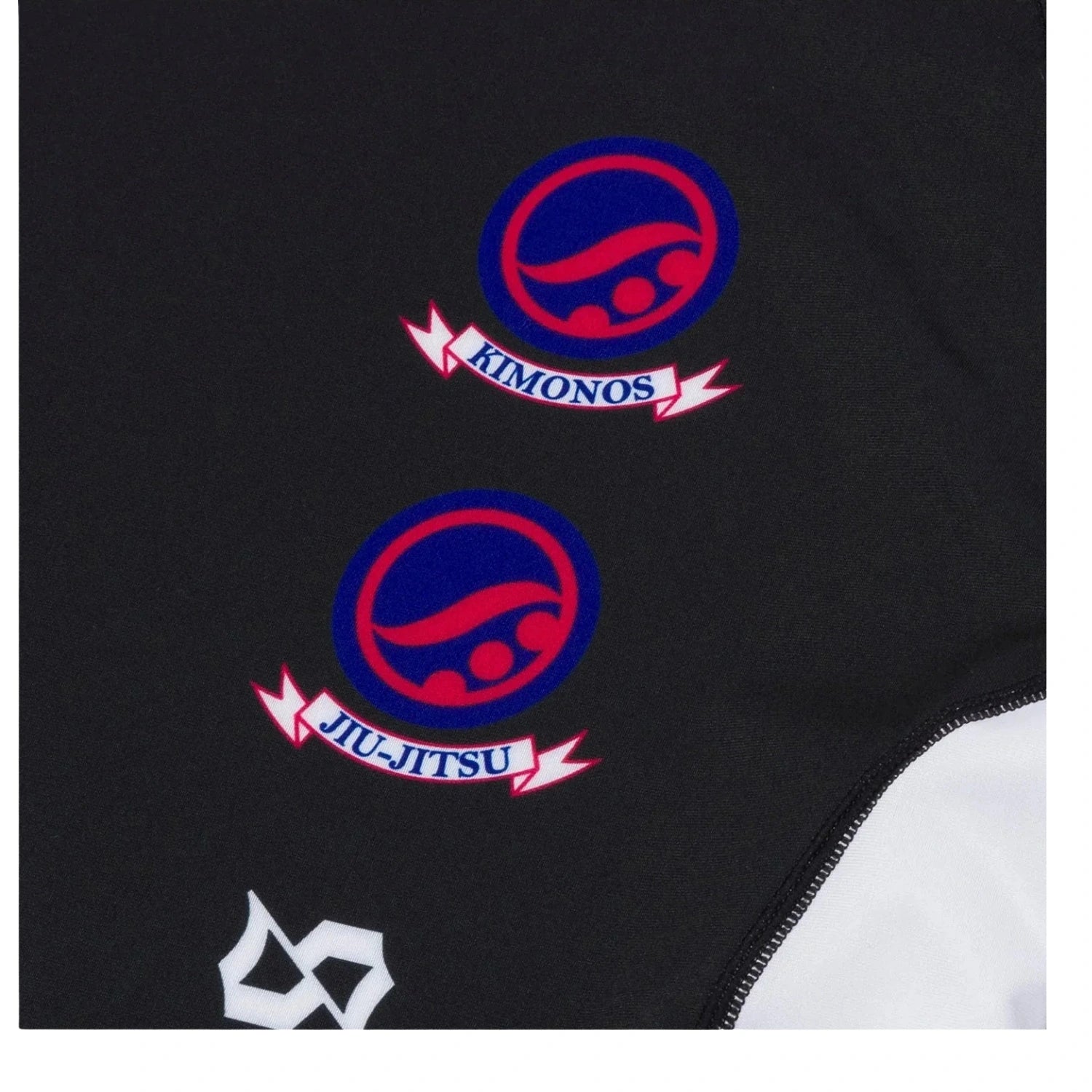 Shoyoroll Batch 151 Americana rash guard Kimonos and Jiu-Jitsu logo detail