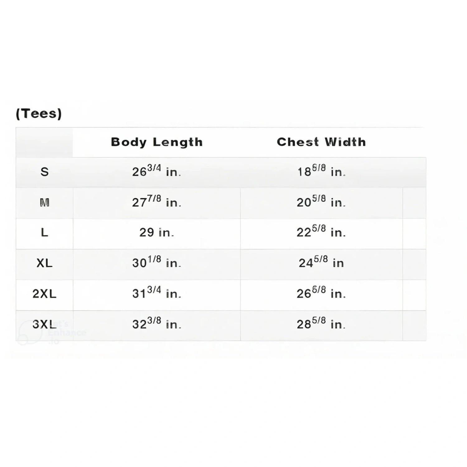 Shoyoroll Batch 151 SS24 Americana short sleeve BJJ rash guard size chart