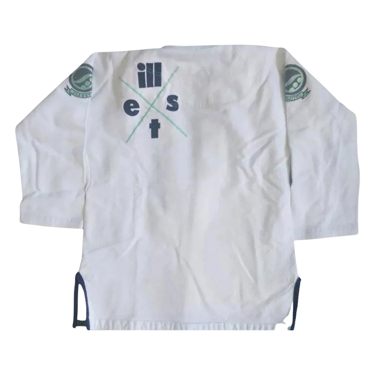 Shoyoroll Batch 22 Illest white BJJ Gi jacket back with graphic logo design