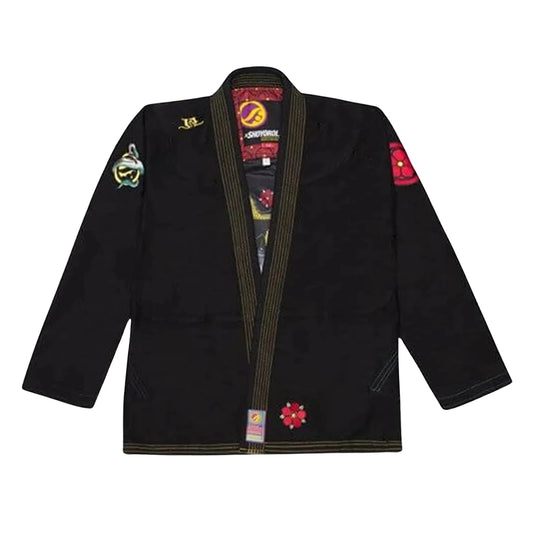 Shoyoroll Batch 35 Armstrong 7th Son BJJ Gi black front view
